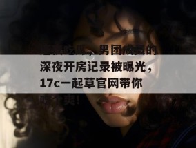 连夜吃瓜，男团成员的深夜开房记录被曝光，17c一起草官网带你吃个爽！